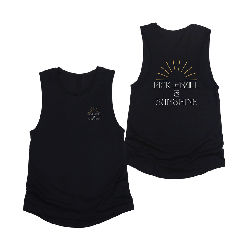 Introducing our Pickleball & Sunshine tank top - the perfect combination of happiness and style! Just like a sunny day on the pickleball court, this collection will bring out the best in you.
