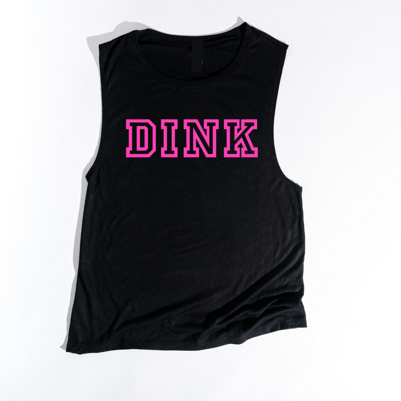 Elevate your style with our DINK Tank!   Inspired by the iconic look many of us remember from back in the day, but "pickled", our DINK tank top is a fashionable twist that marries coziness and style seamlessly. Crafted with an irresistibly soft touch, it's your go-to choice for pre and post-pickleball game comfort, as well as a versatile addition to your everyday wardrobe.