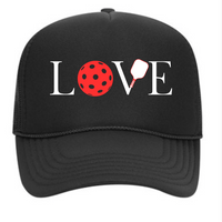 Get ready to show your love for pickleball with our LOVE Pickleball Trucker Hat! You'll love how soft and comfortable it is! This hat is perfect for wearing on or off the pickleball courts. Grab yours now and share your love for the game with the world! 
