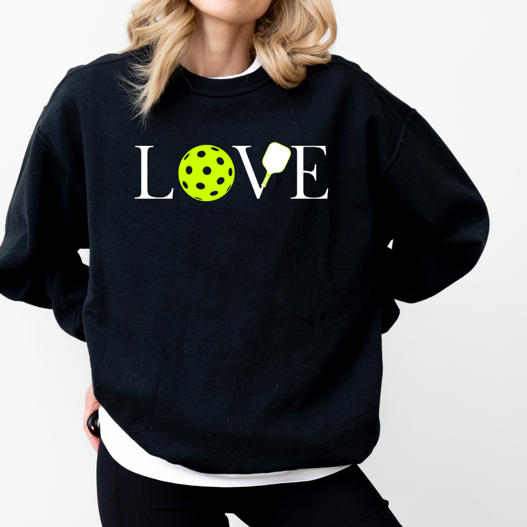 Get ready to show your love for pickleball with our LOVE Sweatshirts!  You'll love how soft and comfortable they are. This LOVE Pickleball collection is perfect for wearing on or off the pickleball courts. Grab yours now and share your love for the game with the world! 
