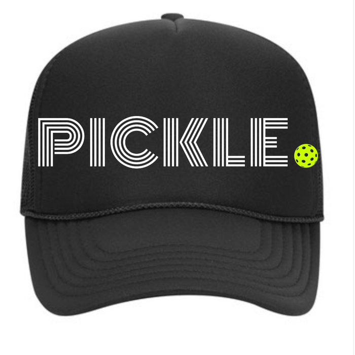 Elevate your pickleball style with our "Straight Up Pickle" Trucker Hat! This hat isn't just an accessory; it's a statement. Embrace the pickleball vibes with this must-have hat that adds a touch of playful flair to every moment. Get ready to serve up style and make a statement wherever you go!