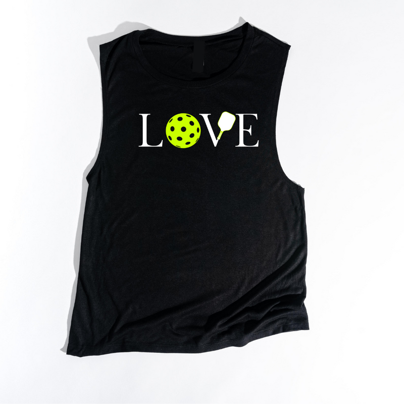 Get ready to show your love for pickleball with this  LOVE tank!  You'll love how soft and comfortable it is. This LOVE Pickleball tank is perfect for wearing on or off the pickleball courts. Grab yours now and share your love for the game with the world! 