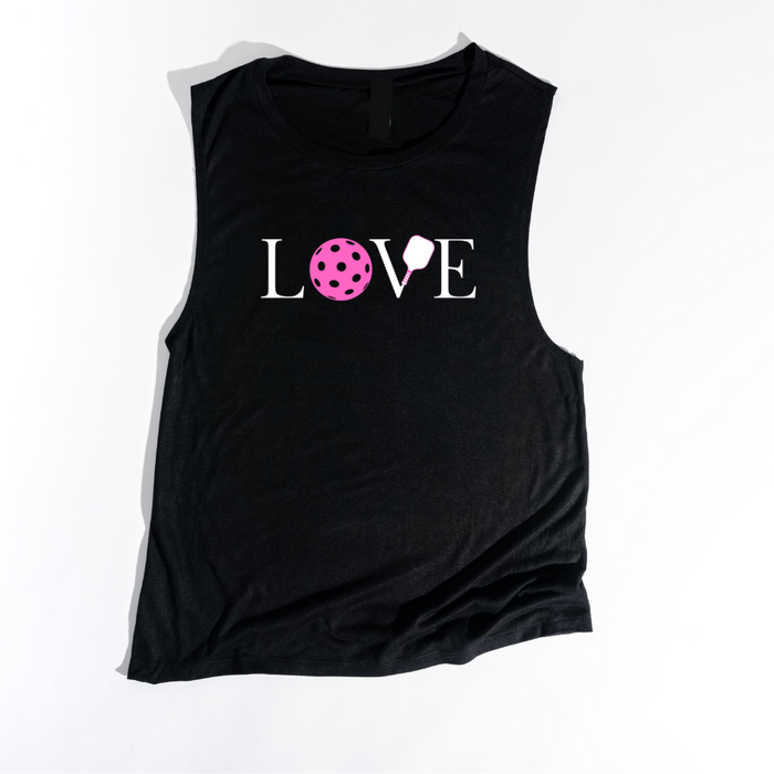 Get ready to show your love for pickleball with this  LOVE tank!  You'll love how soft and comfortable it is. This LOVE Pickleball tank is perfect for wearing on or off the pickleball courts. Grab yours now and share your love for the game with the world! 
