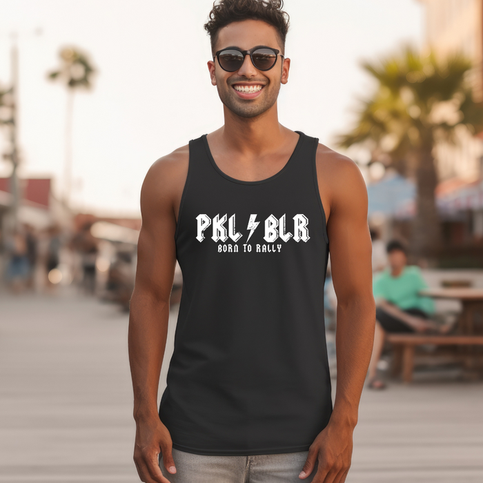 Elevate your game and show you're a pickleballer with this jersey tank top- a fun tribute to both pickleball & the classic good vibes of rock n roll! From fierce on-court rallies to laid-back hangouts, this tank effortlessly transitions between your pickleball games and daily life. 100% cotton.