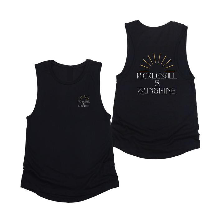 Introducing our Pickleball & Sunshine tank top - the perfect combination of happiness and style! Just like a sunny day on the pickleball court, this tank will bring out the best in you.