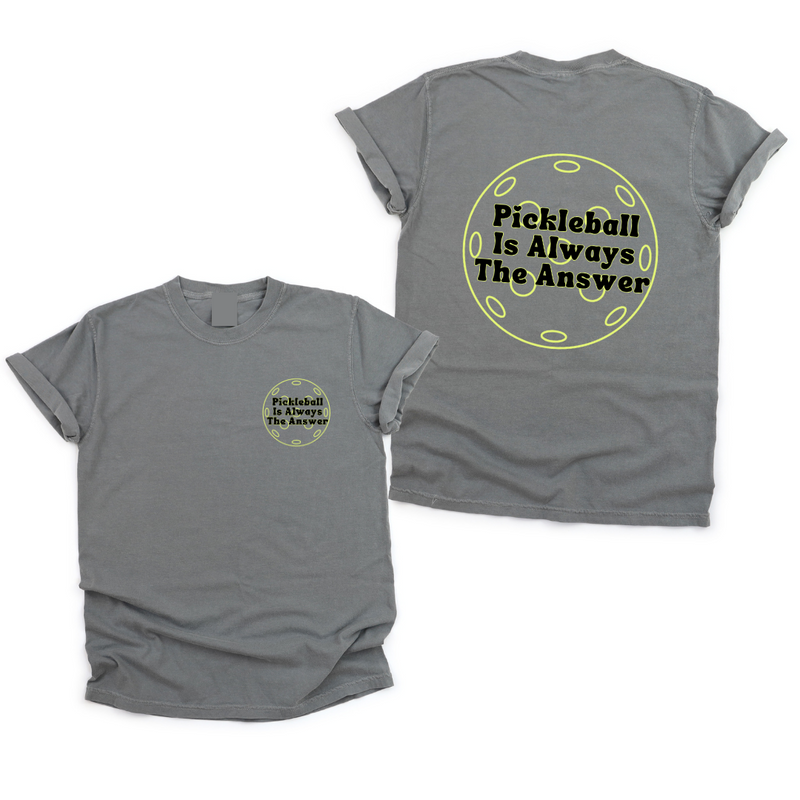 Are you tired of constantly searching for the perfect solution to your problems? Look no further, because we have the answer right here on our "Pickleball Is Always The Answer" tee!