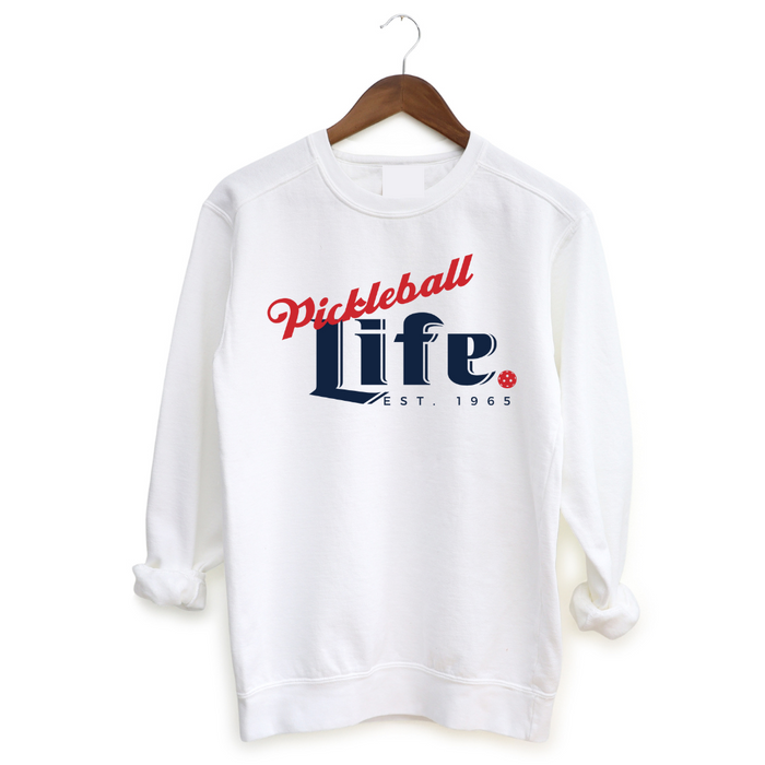 Elevate your pickleball style with our 'Pickleball Life' Fleece Sweatshirt – your new go-to for cozy comfort and timeless fashion. Whether you're prepping for a thrilling game on the courts or taking on life's adventures, this sweatshirt is your perfect companion. Soft, stylish, and designed for the pickleball enthusiast in you. Get yours today and embrace the Pickleball Life in style!