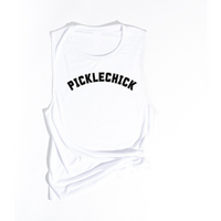 Introducing our exclusive PICKLECHICK Tank! Embrace the PickleChicks spirit and spread joy wherever you go when you wear it! Whether you’re dominating the court or simply enjoying life off the sidelines, wear your PICKLECHICK swag proudly and let your enthusiasm shine.