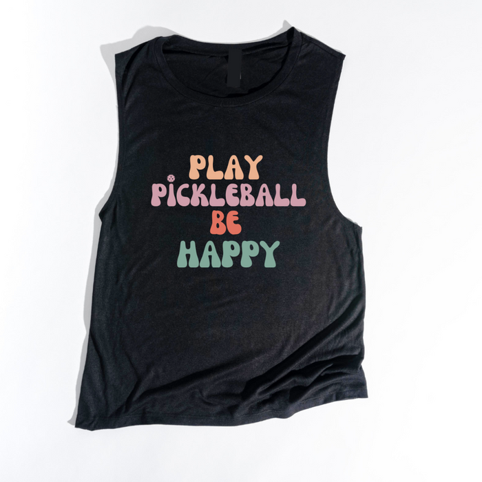 Play Pickleball Be Happy Tank