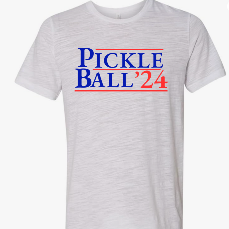 Introducing our LIMITED EDITION “PickleBall ‘24” Burnout Tee– because who says politics can’t be a dill-lightful game? Embrace the ultimate combo of PickleBall ‘24 and the upcoming 2024 Election!! Wear it all proudly and let everyone know you’re on #TeamPickle. PickleBall ‘24 is the pickle-fied fashion statement that’s both baller and bipartisan! Unisex Sizing! *Also available in tanks, hoodies,sweatshirts & trucker hats- for guys and gals!!